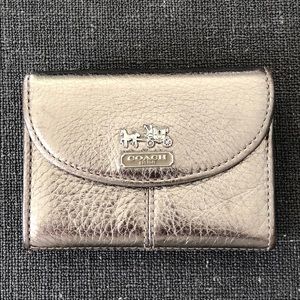 Coach Metallic Gold Key & Card Holder